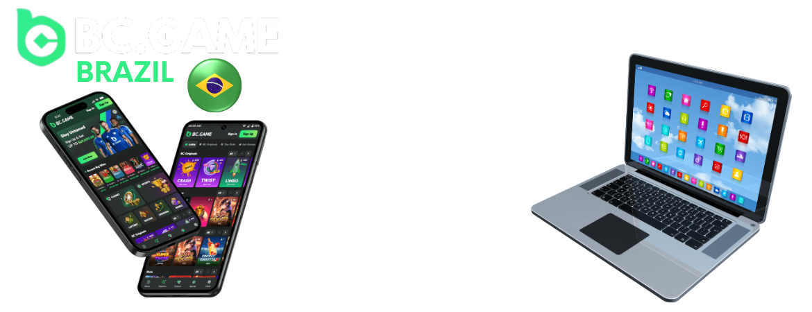Usando a versão móvel do navegador: Quando não baixar o app BC.Game